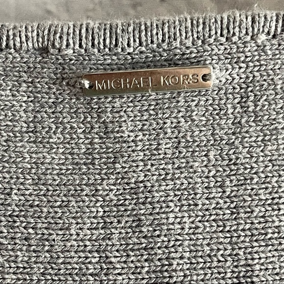 BY MICHAEL KORS GREY TUNIC SWEATER WITH ZIPPER ACCENT XL - Picture 4 of 8